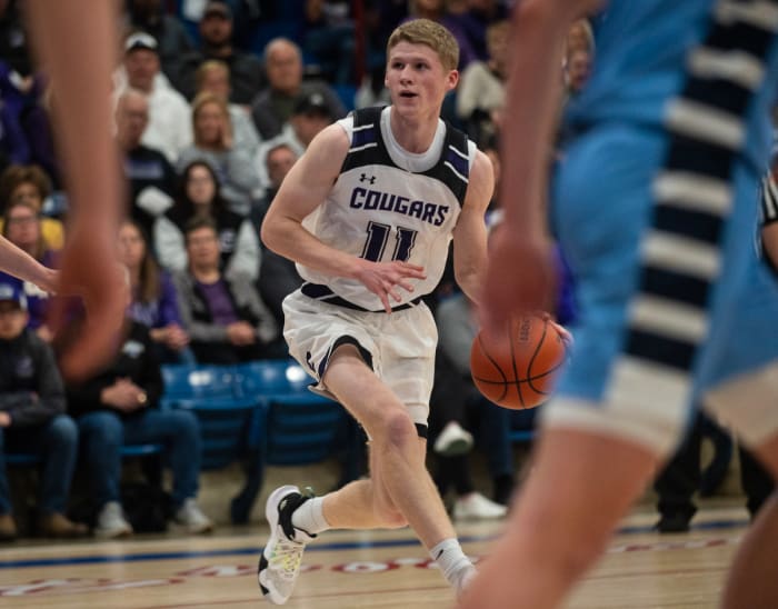 Breese Central vs Breese Mater Dei Illinois boys basketball February 23 2023 Paul Halfacre 15645